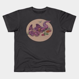 Napping Dragon (with teddy bear) Kids T-Shirt